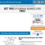 Free Survival Business Card Offer Converts 9.4% - Survival Life